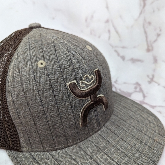 Hooey Trucker Hat Men Snap Back Mesh Brown Stripe Original Classic O Embroidered - Picture 8 of 8